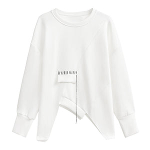 Irregular Long Sleeve Sweatshirt