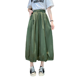 Elastic Waist Loose Bloomers Wide Leg Carrot Harem Pants