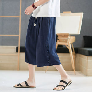 Linen Loose Casual Cropped Pants