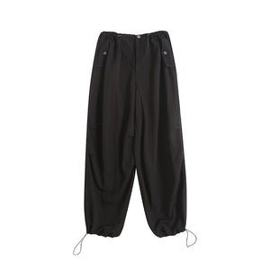 Drawstring High Waist Pocket Trousers