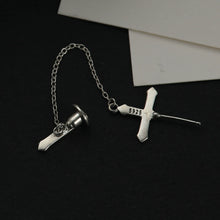 Load image into Gallery viewer, 925 Sterling Silver Single Cross Earring
