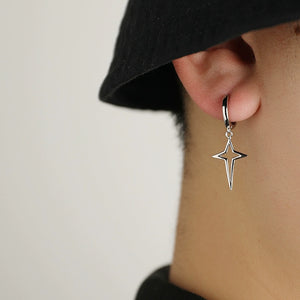 925 Silver Star Pendant Earrings