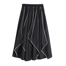 Load image into Gallery viewer, Irregular Pleated Contrast Color High Waist Skirt Pants
