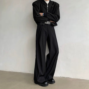 Casual Wide-leg Floor-length Trousers