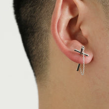 Load image into Gallery viewer, 925 Sterling Silver Single Cross Earring
