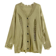 Load image into Gallery viewer, Hollow Long Sleeve Knitted Cardigan
