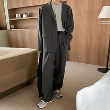 Load image into Gallery viewer, Loose-fitting Jacket Drawstring Straight-leg Suit Trousers Two-piece Suit
