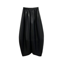 Load image into Gallery viewer, Black Loose High Waist PU Leather Pants
