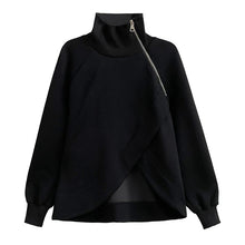 Load image into Gallery viewer, High Collar Loose Long Sleeve Sweatshirt
