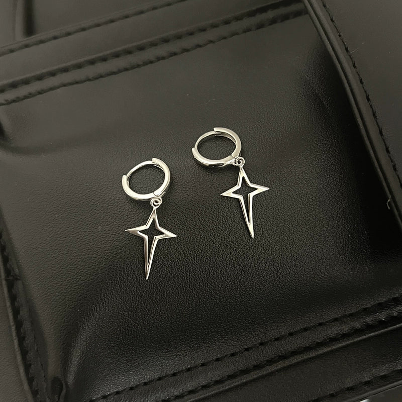 925 Silver Star Pendant Earrings