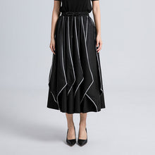 Load image into Gallery viewer, Irregular Pleated Contrast Color High Waist Skirt Pants
