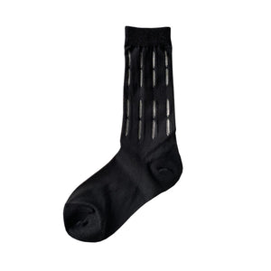 Hollow Irregular Hole Mid-tube Socks