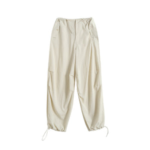 Drawstring High Waist Pocket Trousers