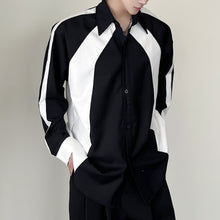 Load image into Gallery viewer, Black and White Contrast Long Sleeve Shirt
