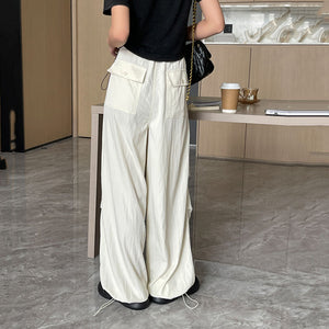 Drawstring High Waist Pocket Trousers