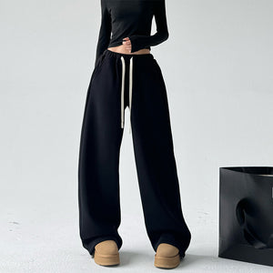 High Waist Wide Leg Thickened Straight Pants