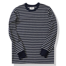 Load image into Gallery viewer, Cotton Pinstripe Long Sleeve T-Shirt
