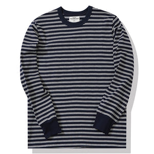 Cotton Pinstripe Long Sleeve T-Shirt