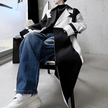 Load image into Gallery viewer, Black and White Color Contrast Loose Windbreaker Jacket
