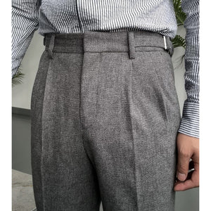 Business Slim High Waist Straight Pants