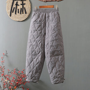 Loose Thick Warm Down Pants