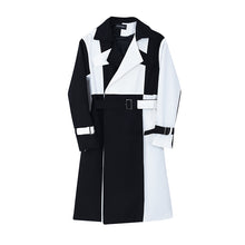 Load image into Gallery viewer, Black and White Color Contrast Loose Windbreaker Jacket
