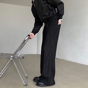 Casual Wide-leg Floor-length Trousers