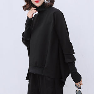 Bat Shirt Irregular Loose Sweat