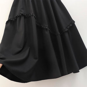 Irregular Wood Ear Stitching Skirt