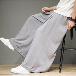 Cotton Linen Casual Loose Wide Leg Pants