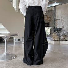 Load image into Gallery viewer, Bamboo Embroidery Deconstructed Straight Trousers
