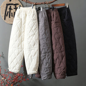 Loose Thick Warm Down Pants