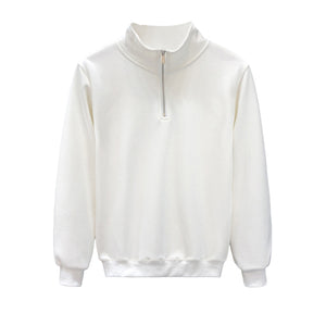 Half-high Zip-neck Pullover Sweatshirt