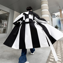 Load image into Gallery viewer, Black and White Color Contrast Loose Windbreaker Jacket
