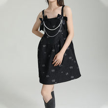 Load image into Gallery viewer, Beads Bow High Waist Slip Dress
