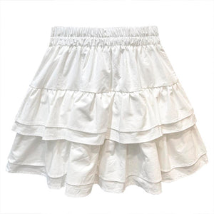 Irregular Wood Ear Stitching Skirt