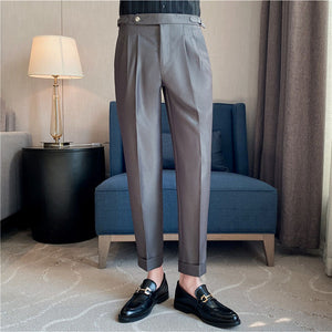 Adjustable Waist Slim Fit Casual Pants