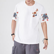 Load image into Gallery viewer, Dragon Embroidered Loose Short Sleeve T-Shirt
