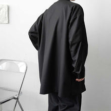 Load image into Gallery viewer, Black Single Breasted Long Sleeve Casual Coat
