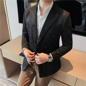 Double Breasted Casual Business Blazer