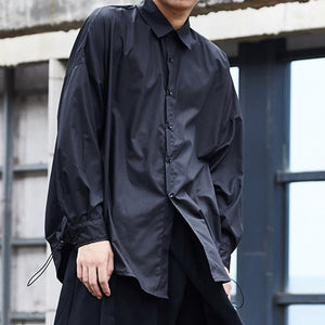 Bottom Drawstring Long Sleeve Shirt