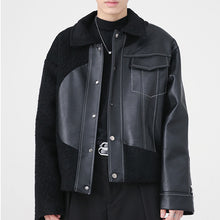 Load image into Gallery viewer, Lambswool Panel Zip Up Jacket
