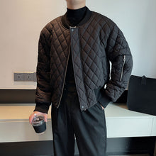 Load image into Gallery viewer, Diamond Grid Baseball Jacket
