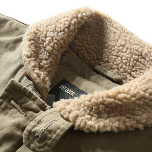 Lamb Wool Aviator Cotton Jacket