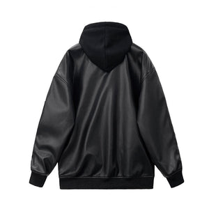 Fake Two Piece Stitching Hooded Jacket