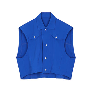 Lapel Casual Cropped Vest