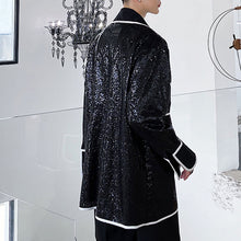 Load image into Gallery viewer, Contrast Trim Sequin Shirt Jacket
