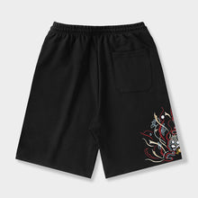 Load image into Gallery viewer, Fish Embroidery Five Points Sports Pants
