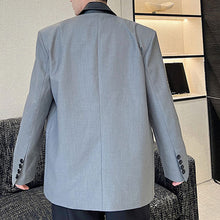 Load image into Gallery viewer, Autumn Retro Buckle Collar Grey Blazer
