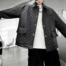 Load image into Gallery viewer, Lapel Rhombus Plaid Thickened Two Piece Jacket
